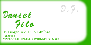 daniel filo business card